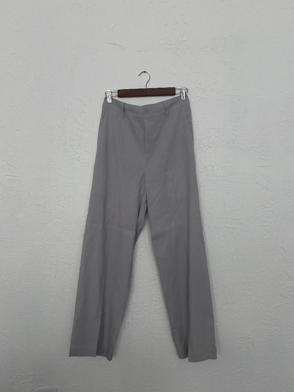 Vince Linen Blend Pants Small Petite Icy Gray Elastic Waist Lightweight